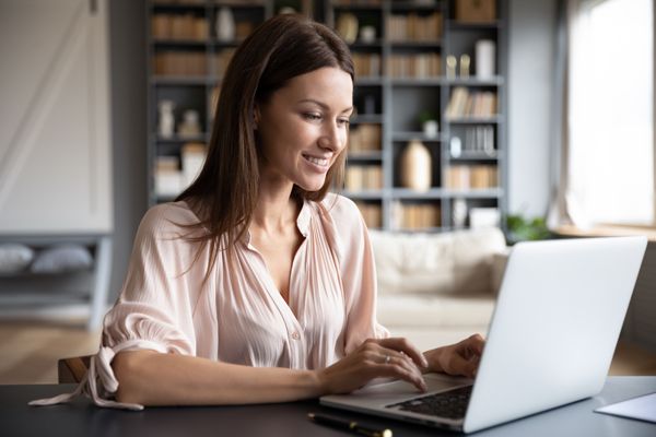 Woman working with laptop