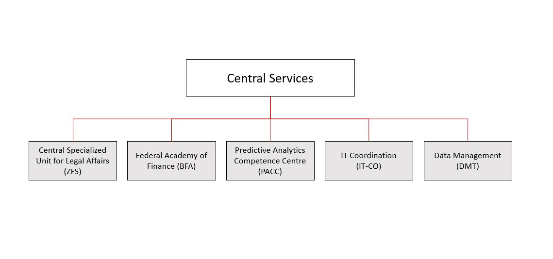 Central services organisational chart